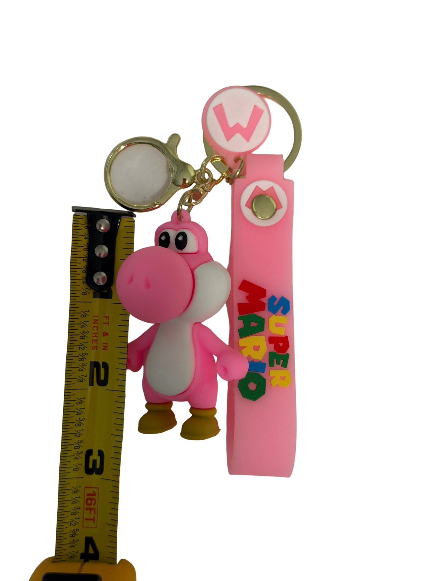 Pink yoshi super Mario Brothers TV Themed PVC Keychain