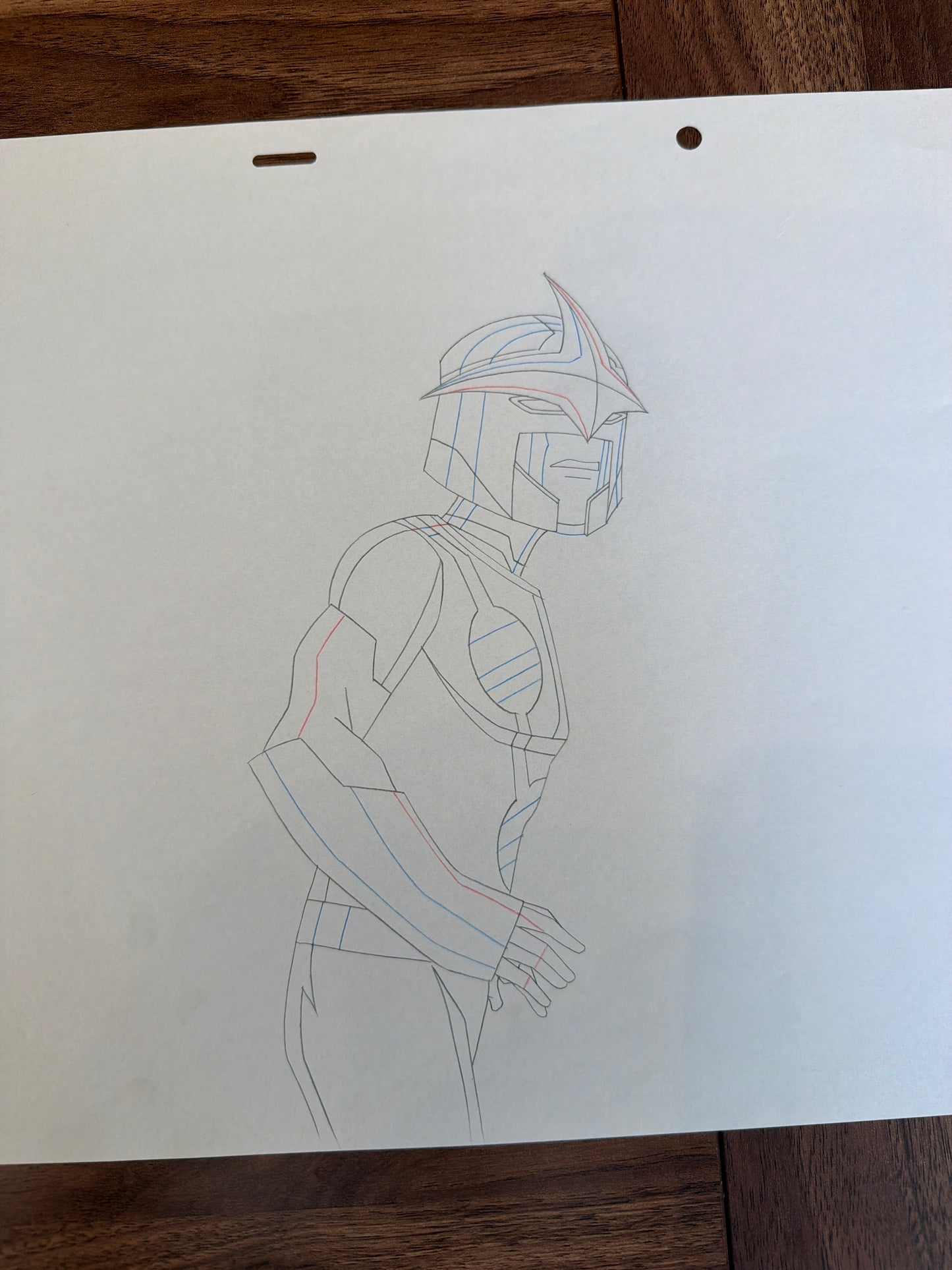 Marvel's Ultimate Spider-Man Animated Series Original Production Drawing – Nova Left Profile