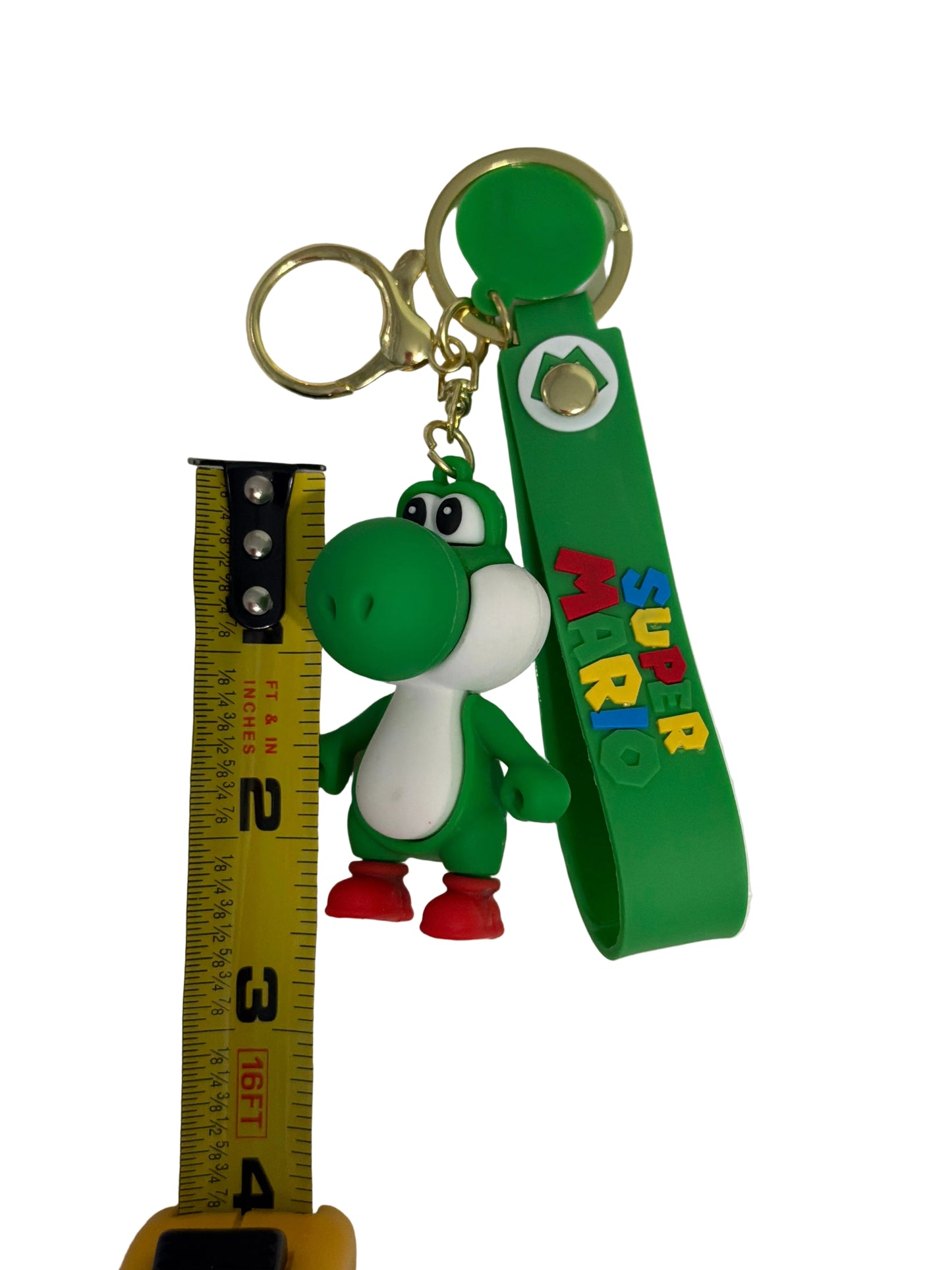Green Yoshi super Mario Brothers TV Themed PVC Keychain