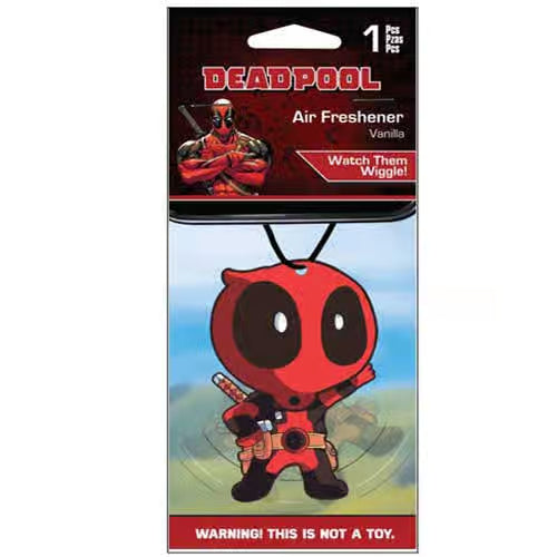 Deadpool Wiggler Superhero Car Air Freshener Vanilla