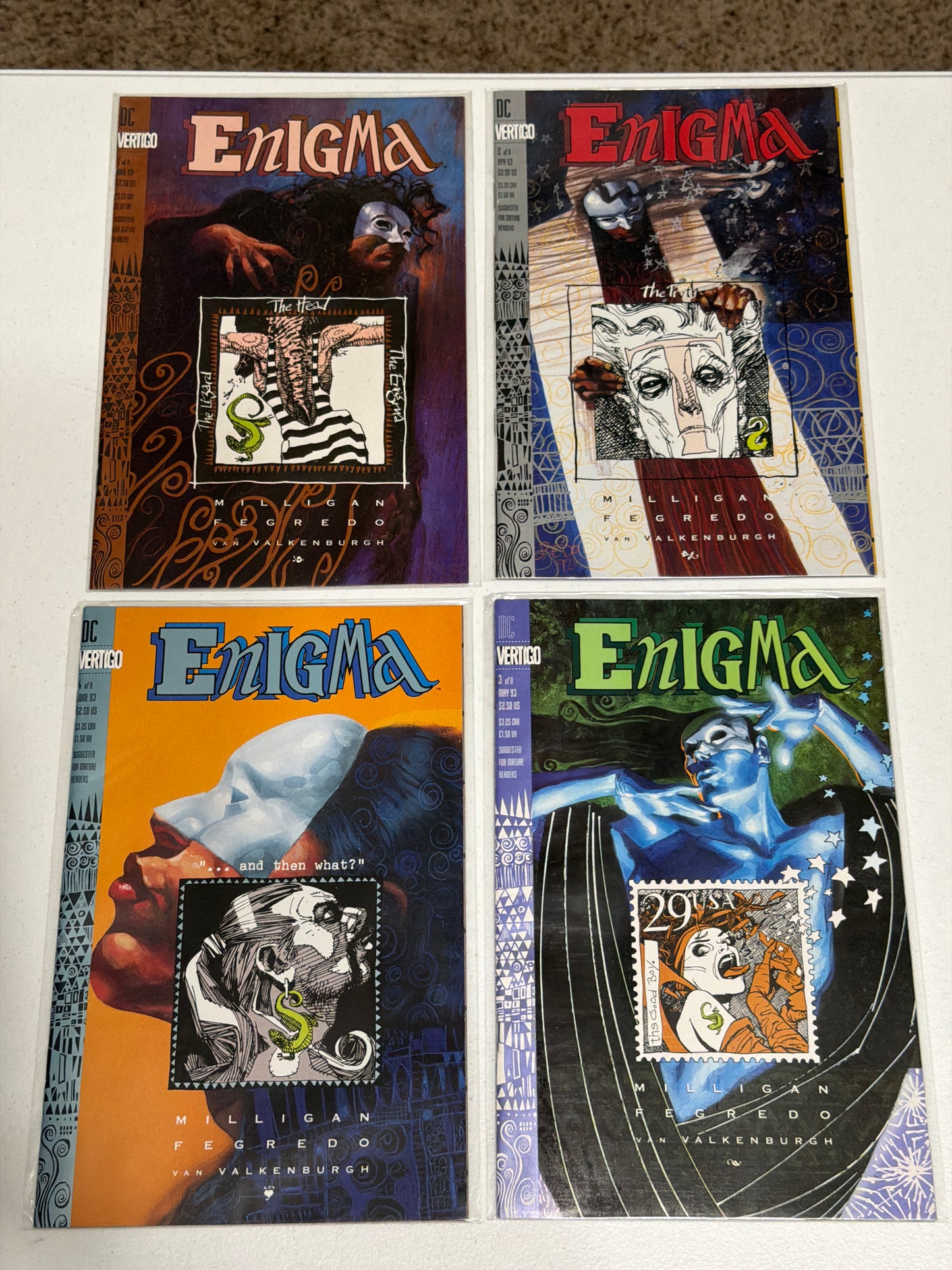 Enigma #1-8 Complete Mini-Series (1993) DC Vertigo | Near Mint Condition *