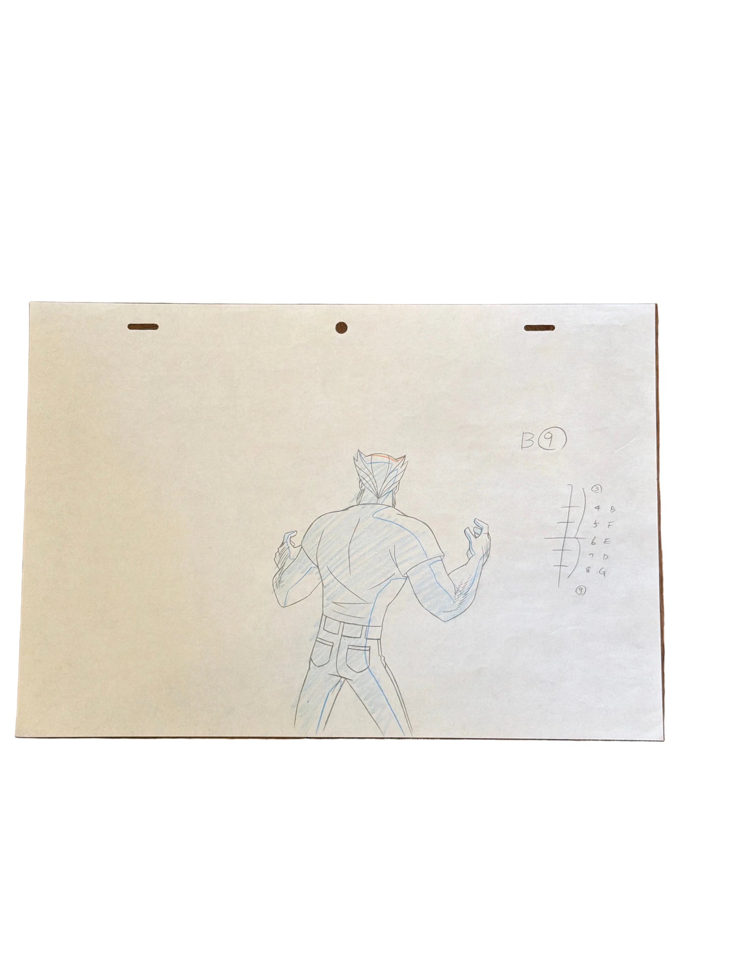 Wolverine and the X-Men Original Production Art - Wolverine Action Stance Ep 1 COA Not Included