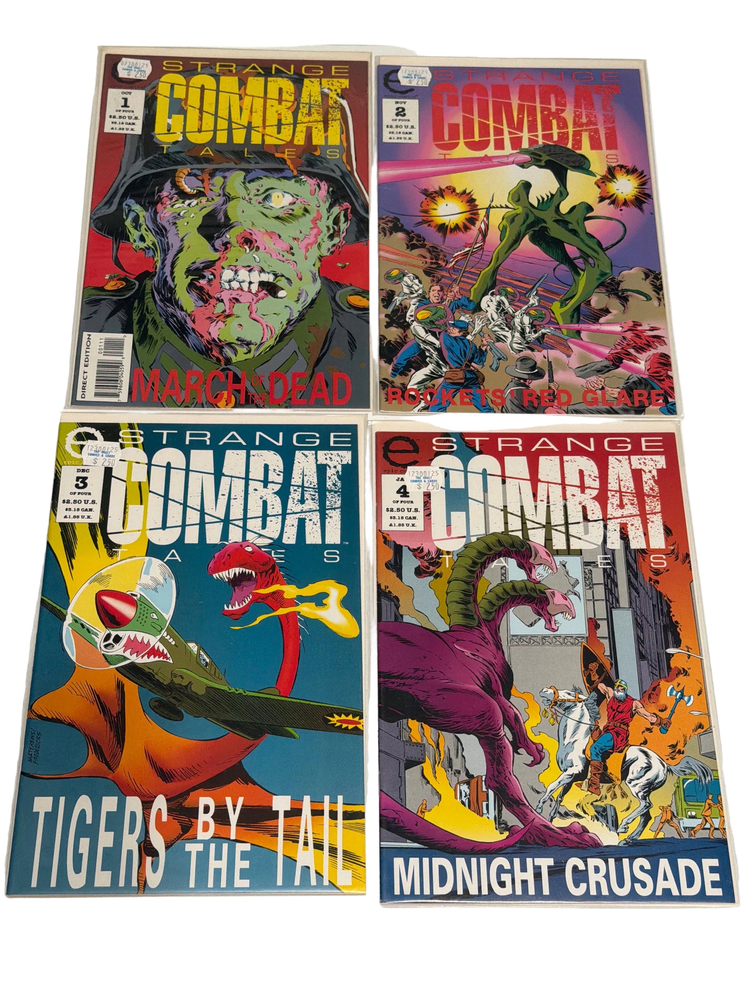 Epic Comics Strange Combat Tales 1-4 Mini Series Near Mint Condition *