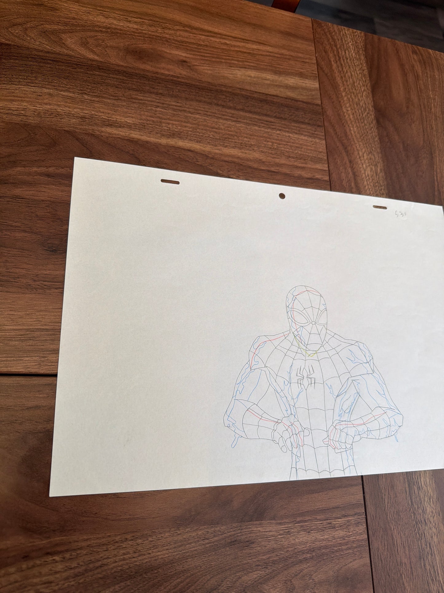 Marvel's Ultimate Spider-Man Animated Series Original Production Drawing – Spider-Man Medium Close-Up (Season 3, Episode 15)