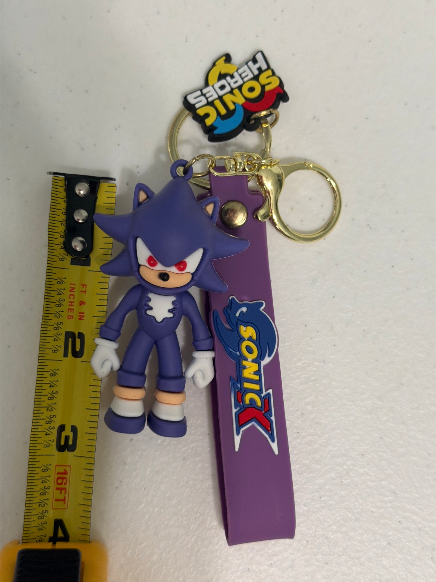 Dark spin, Sonic The Hedgehog TV Themed PVC Keychain