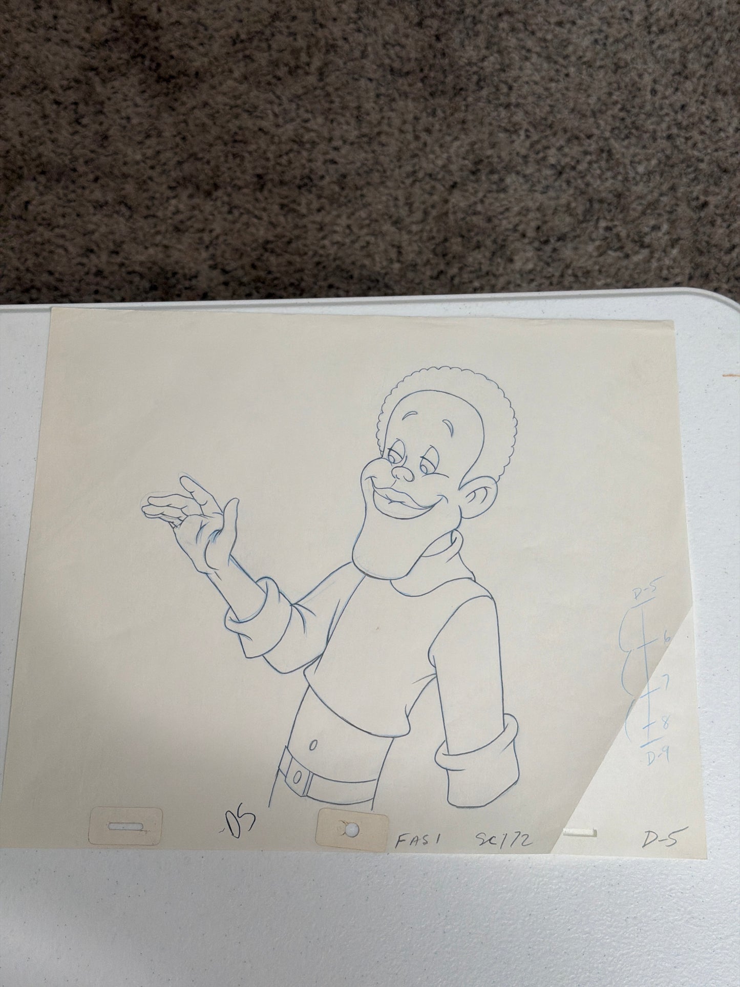 Fat Albert Lot of 6 – Original Production Animation Sketches With COA