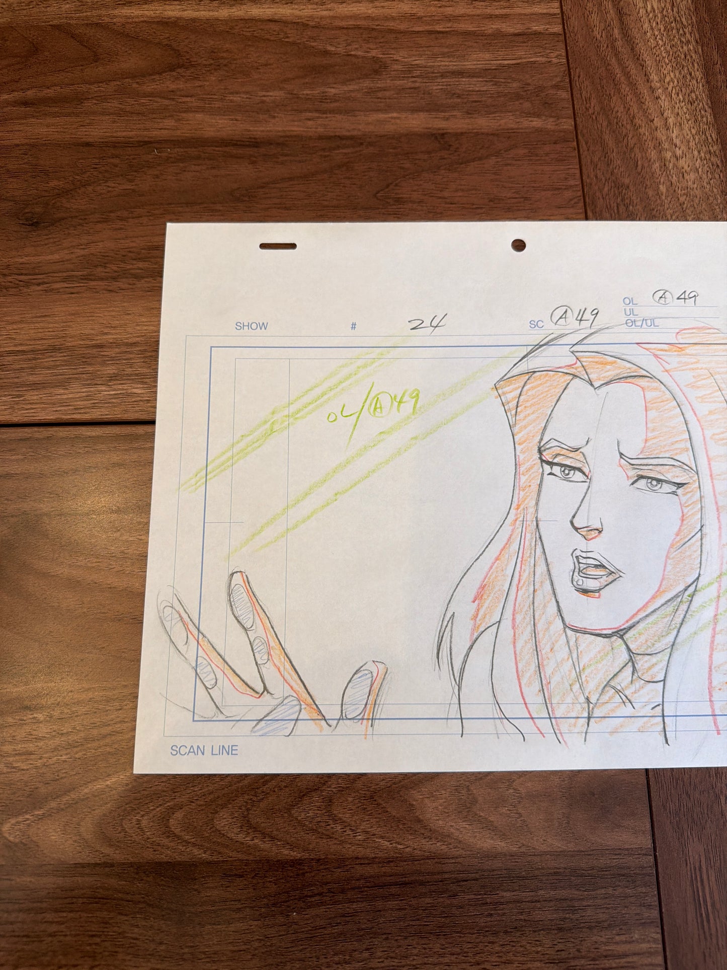 Wolverine and the X-Men Original Production Art - Jean Grey Phoenix Finale Layout COA Not Included