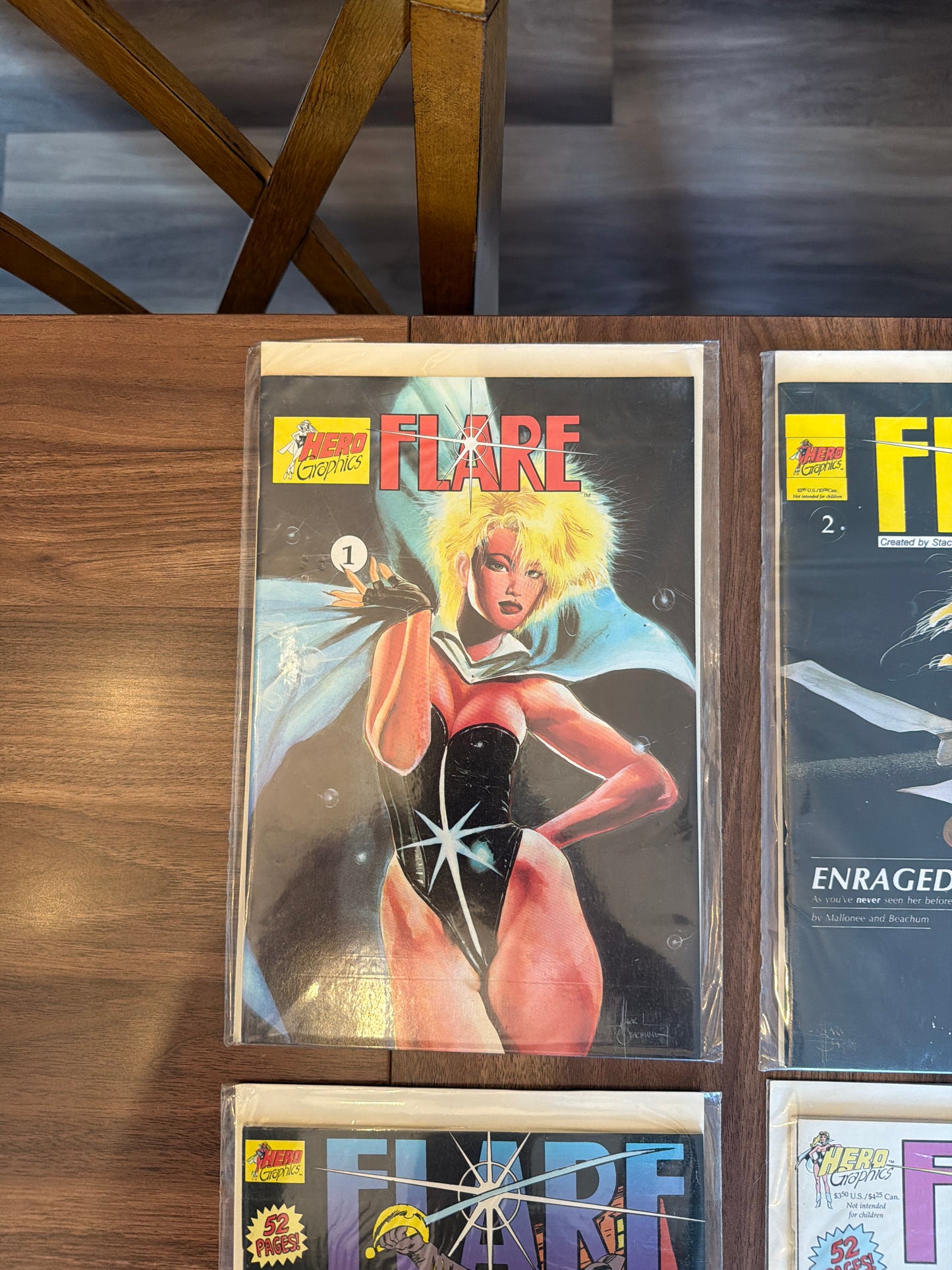Hero Graphics Flare Vol 2 Issues 1-4 Near Mint Condition Bonus Vol 1 Issue #3 Included  Lot of 5 *