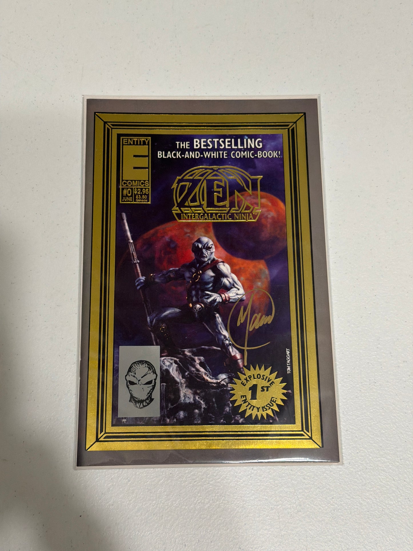 Zen Intergalactic Ninja #0 Gold Foil Edition Signed By Maus Near Mint Condition *