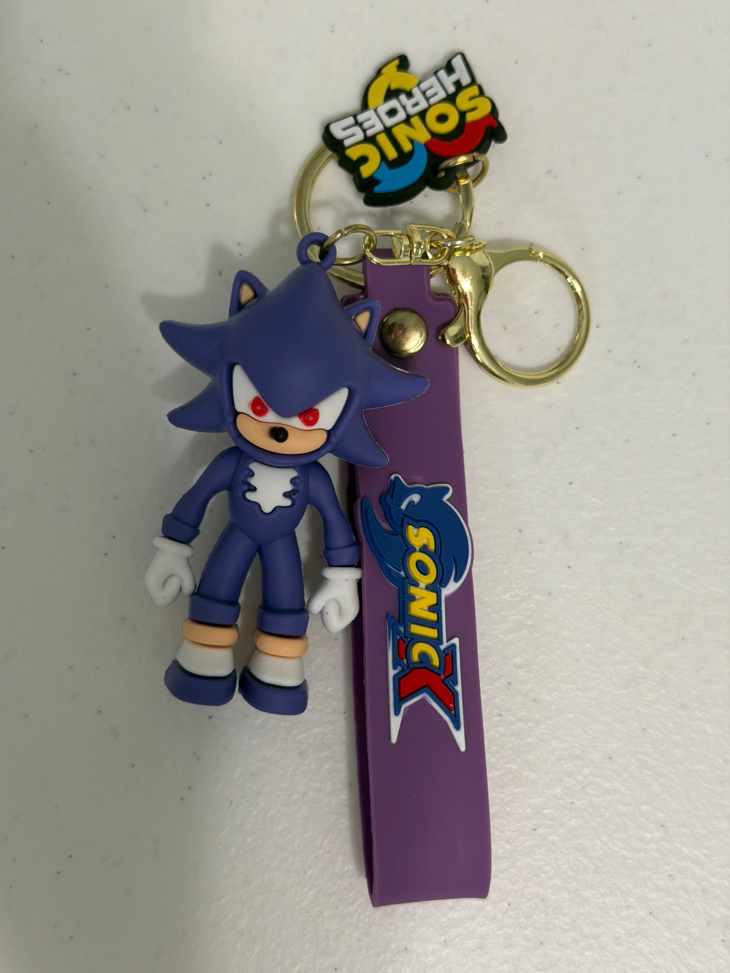 Dark spin, Sonic The Hedgehog TV Themed PVC Keychain