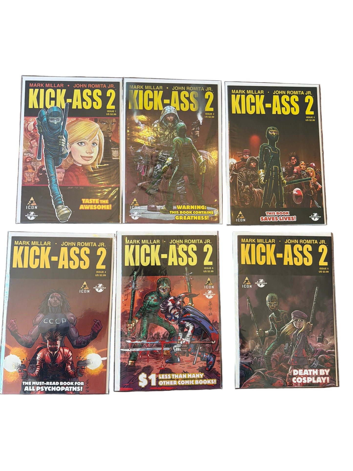 Kick-Ass 2 #1–6 Complete Set — Icon Comics (Near Mint)*