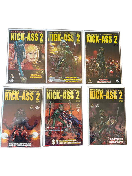Kick-Ass 2 #1–6 Complete Set — Icon Comics (Near Mint)*