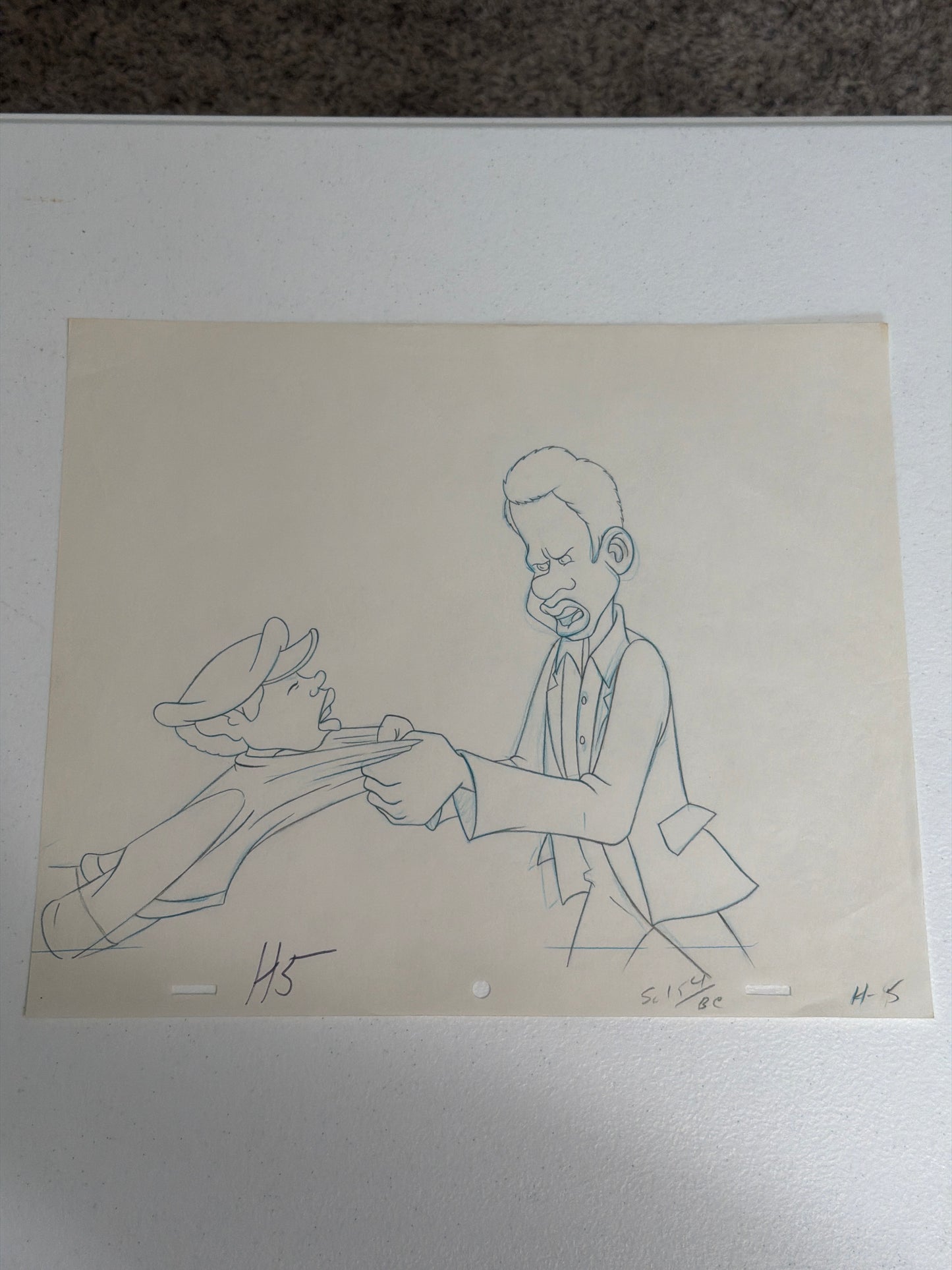 Bill and Rudy Fat Albert – Original Production Animation Sketch No COA