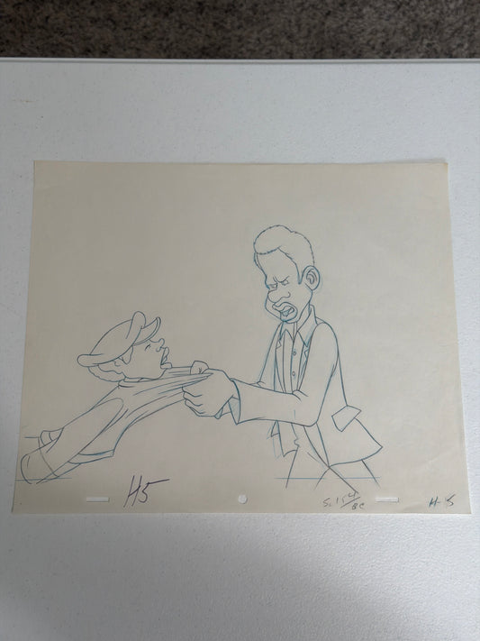 Bill and Rudy Fat Albert – Original Production Animation Sketch No COA