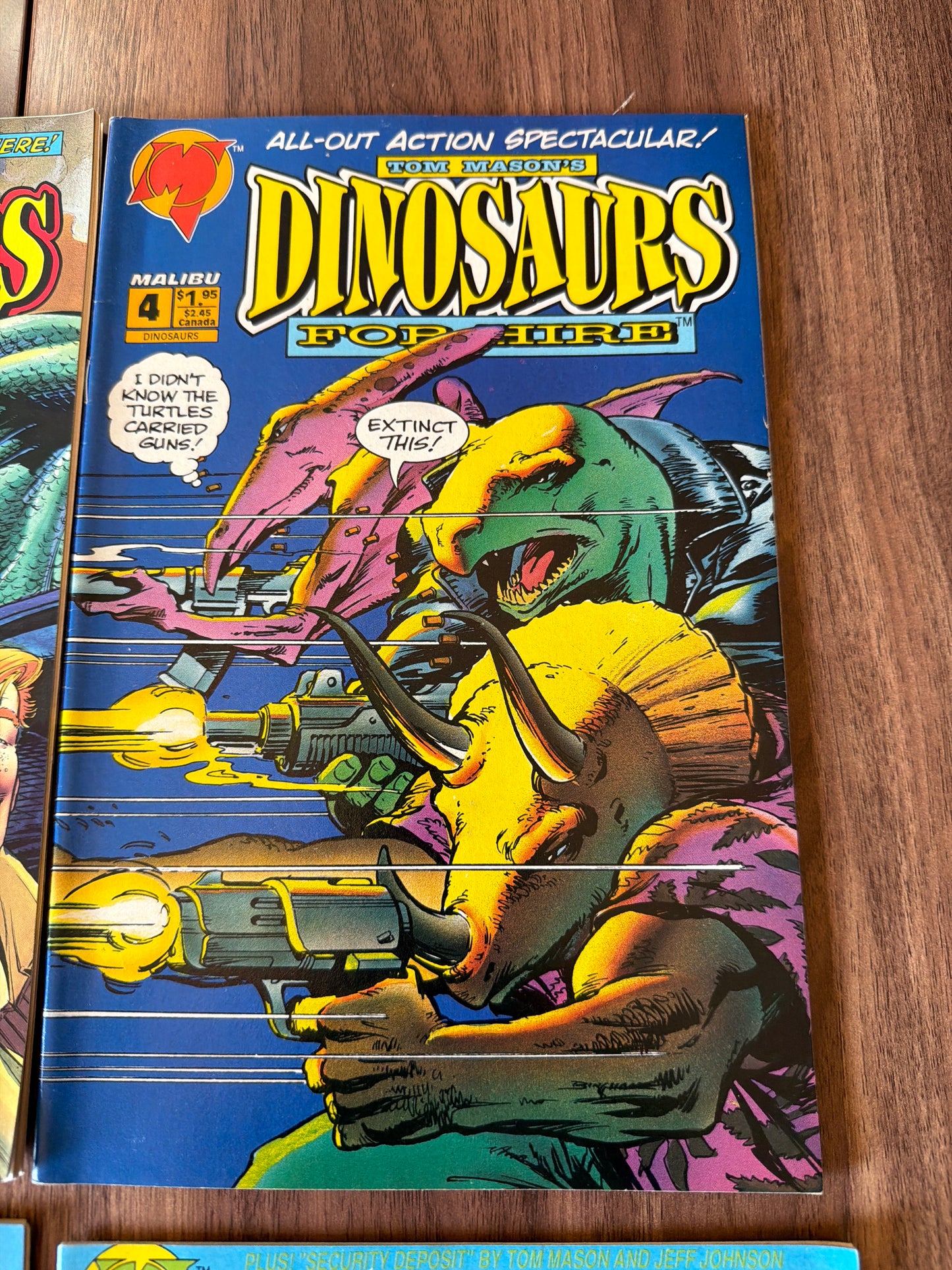 Dinosaurs For Hire Malibu Comics 1-9 ( missing 2,5,8) Nm Condition Lot of 6 *