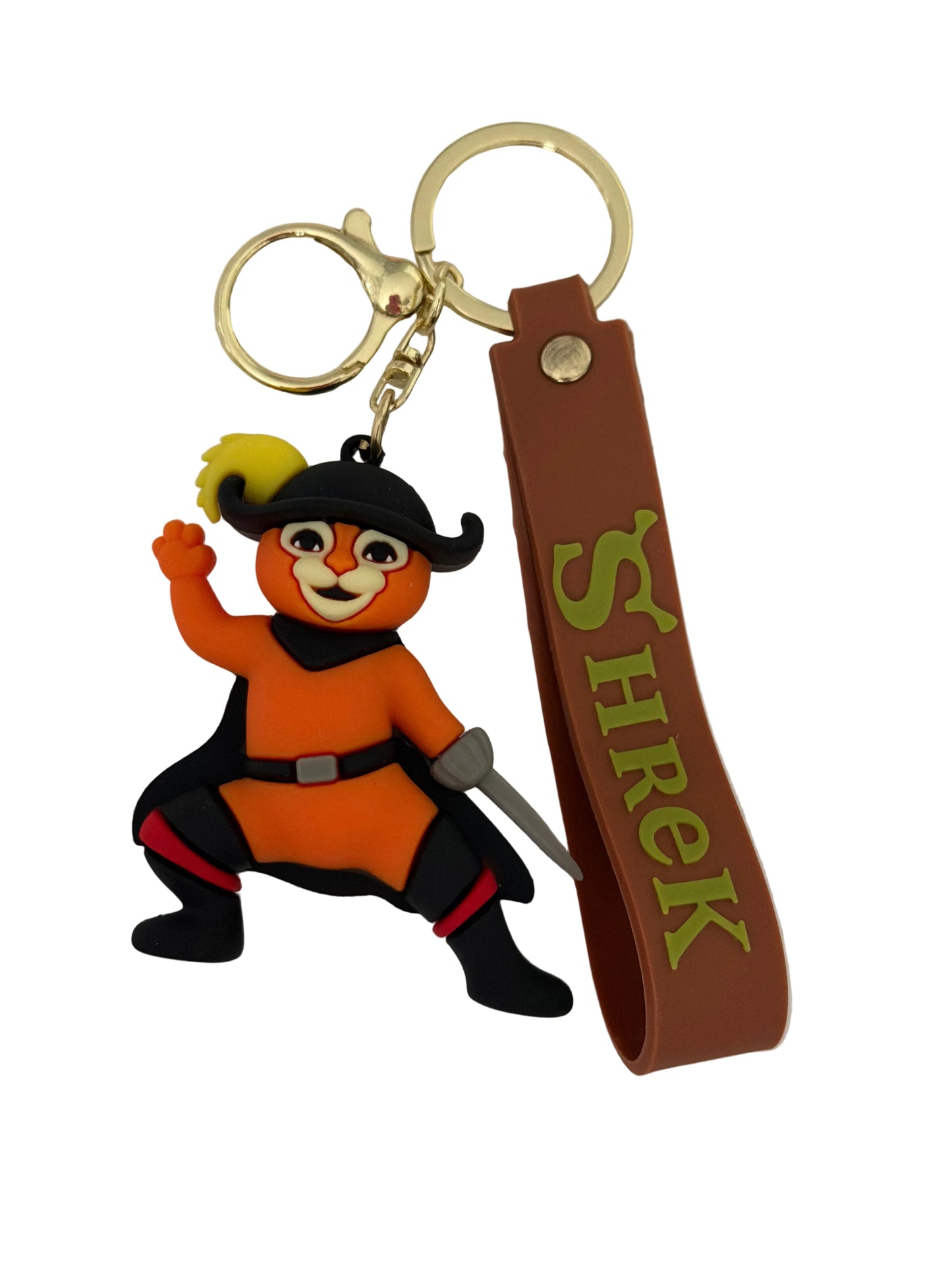 Puss ,Shrek TV Themed PVC Keychain