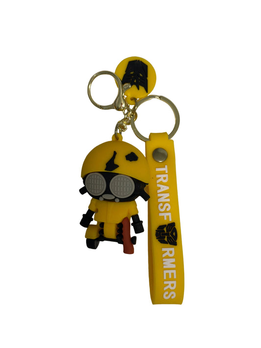 Transformer Worker Yellow PVC Keychain — Heavy-Duty Autobot Collectible