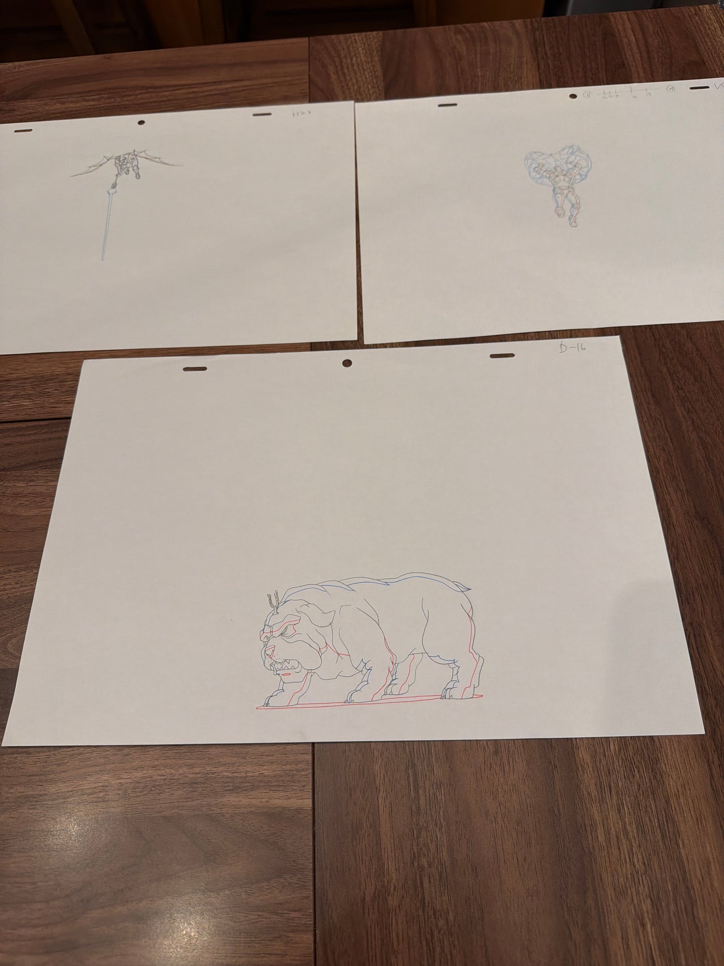 Ultimate Spider-Man Animated Series Original Production Art Lot - Agent Venom & Beetle and Lockjaw No COA Included.