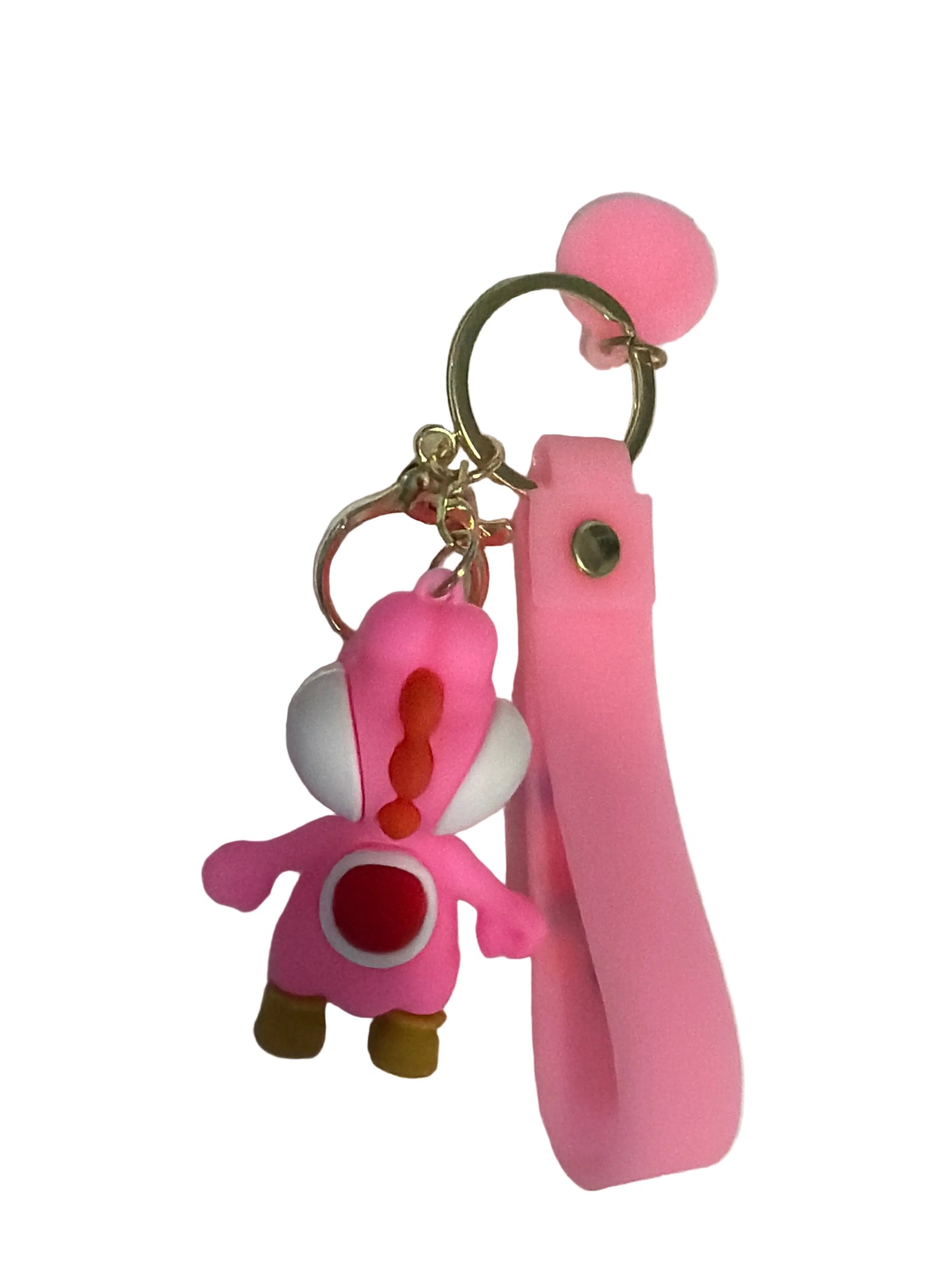 Pink yoshi super Mario Brothers ￼TV Themed PVC Keychain