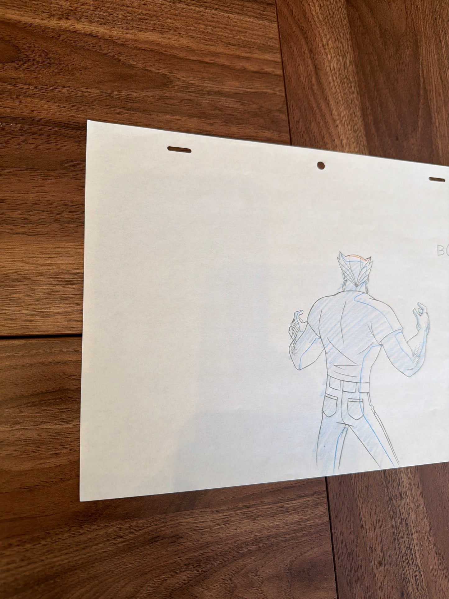 Wolverine and the X-Men Original Production Art - Wolverine Action Stance Ep 1 COA Not Included
