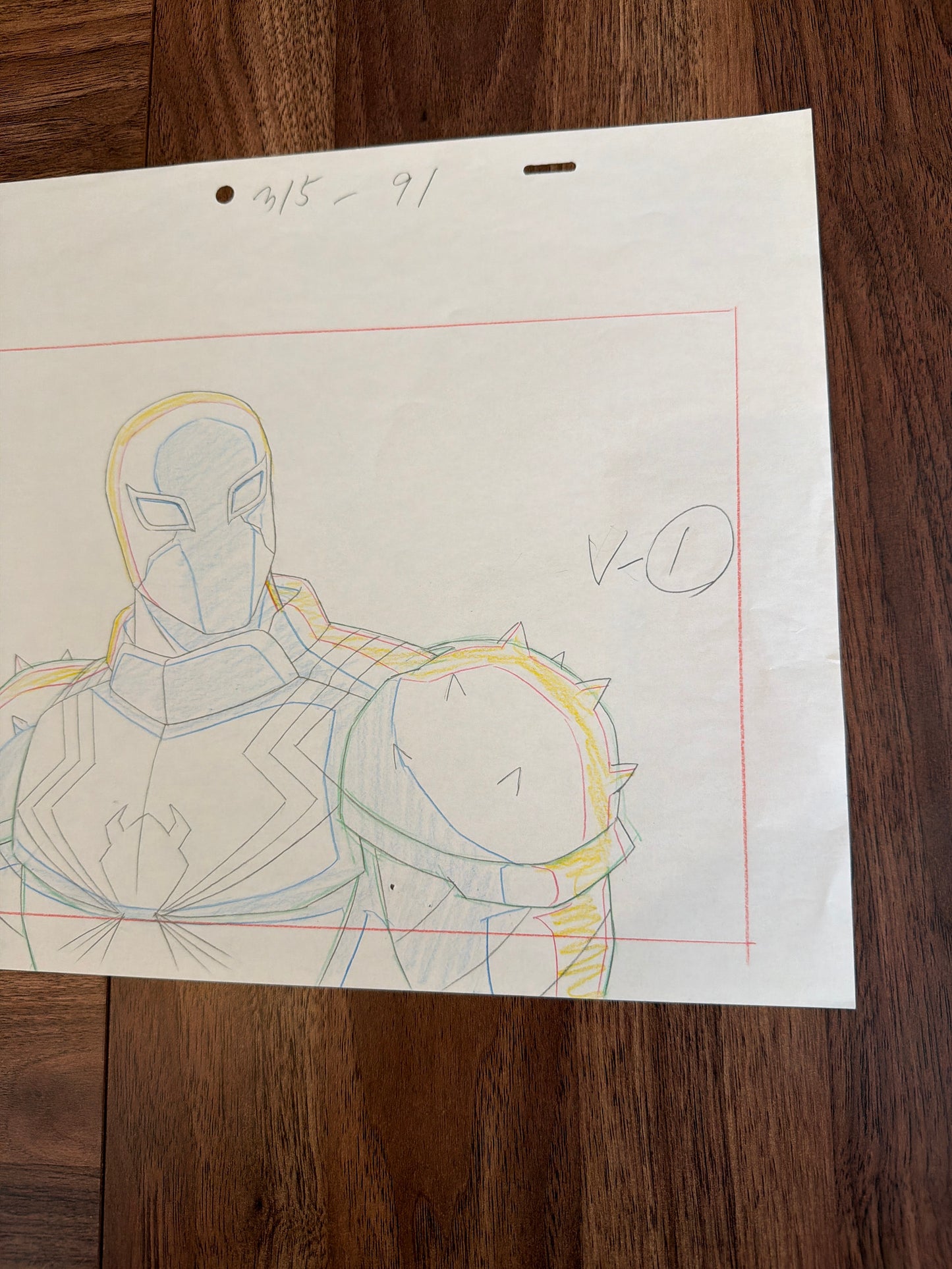 Marvel's Ultimate Spider-Man Animated Series Original Production Drawing – Agent Venom & Spider-Man Frame Layout (Season 3, Episode 15) COA Included