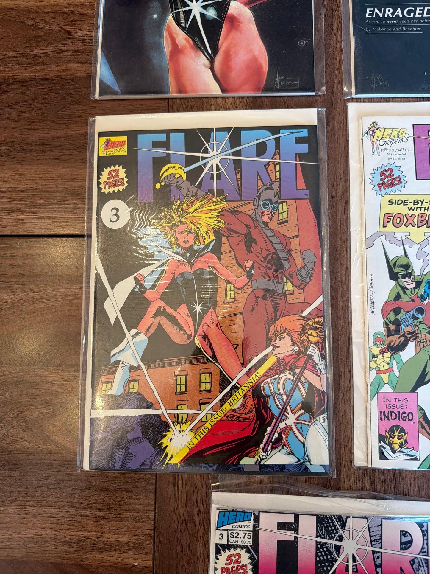 Hero Graphics Flare Vol 2 Issues 1-4 Near Mint Condition Bonus Vol 1 Issue #3 Included  Lot of 5 *