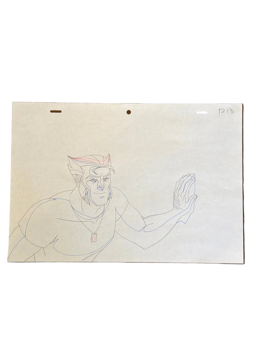 Wolverine and the X-Men Original Production Art - Wolverine Sneaking Profile Ep 1 COA Not Included