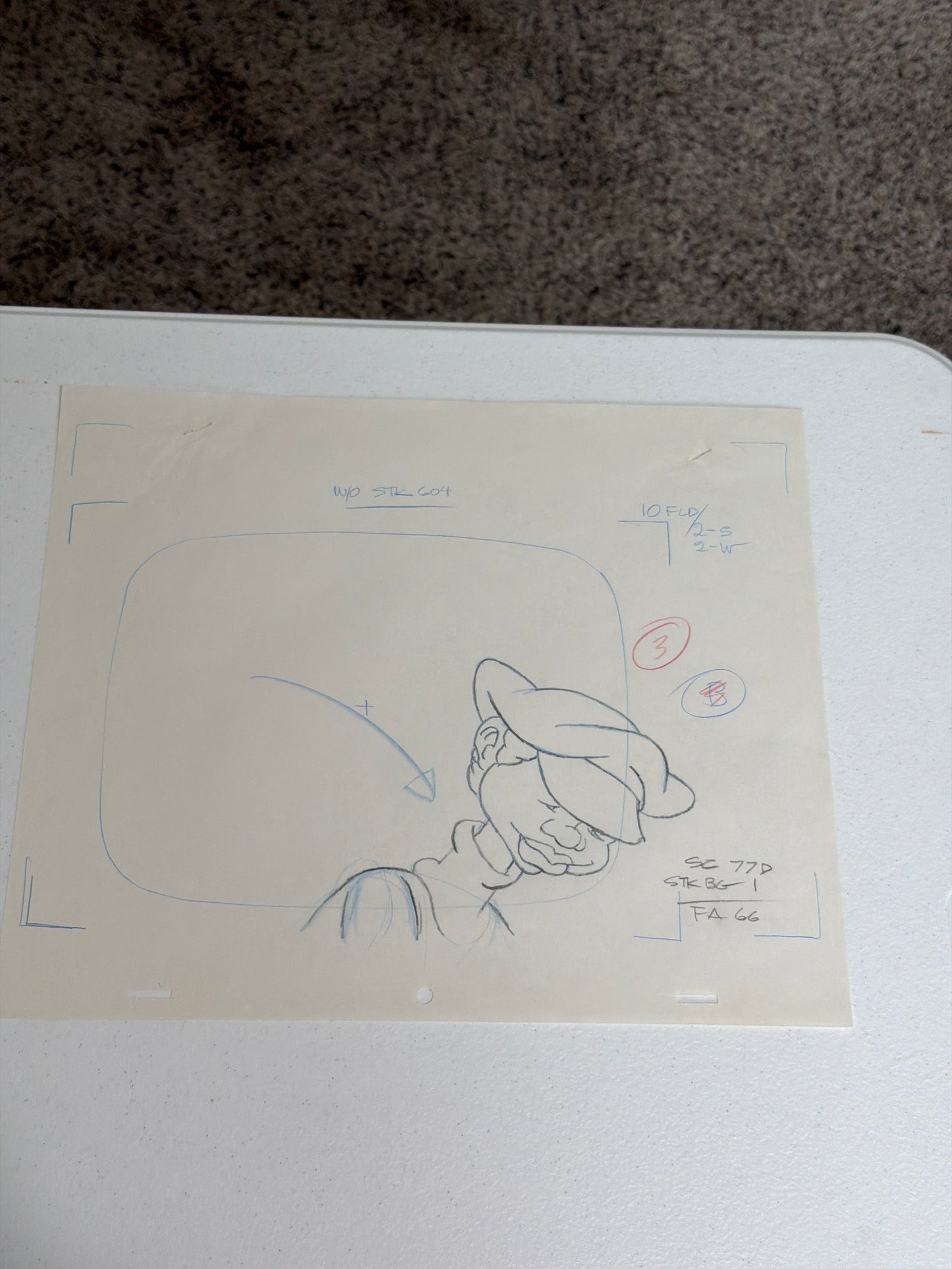 Rudy Screen Layout Fat Albert – Original Production Animation Sketch No COA