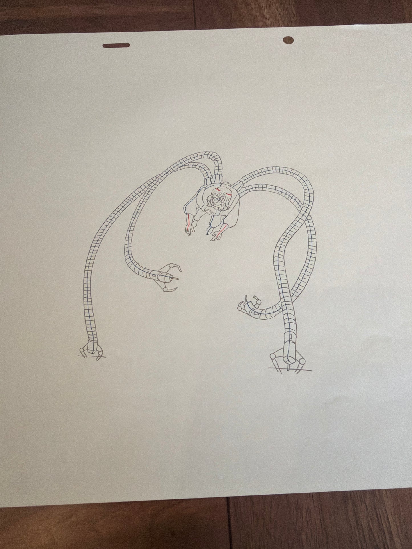 Marvel's Ultimate Spider-Man Animated Series Original Production Drawing – Doctor Octopus Full-Body Stance No COA Included