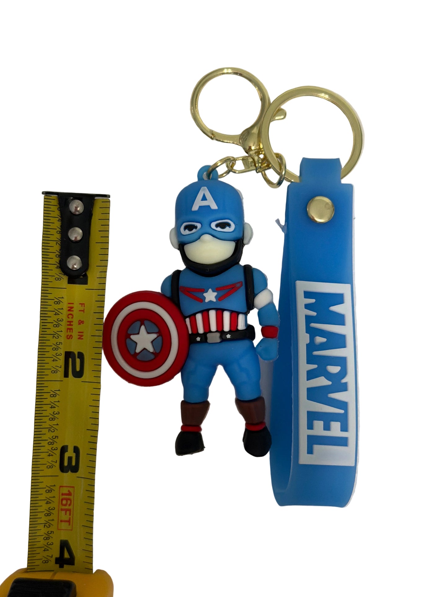 Captain America Marvel PVC Keychain – Premium Collectible Bag Tag