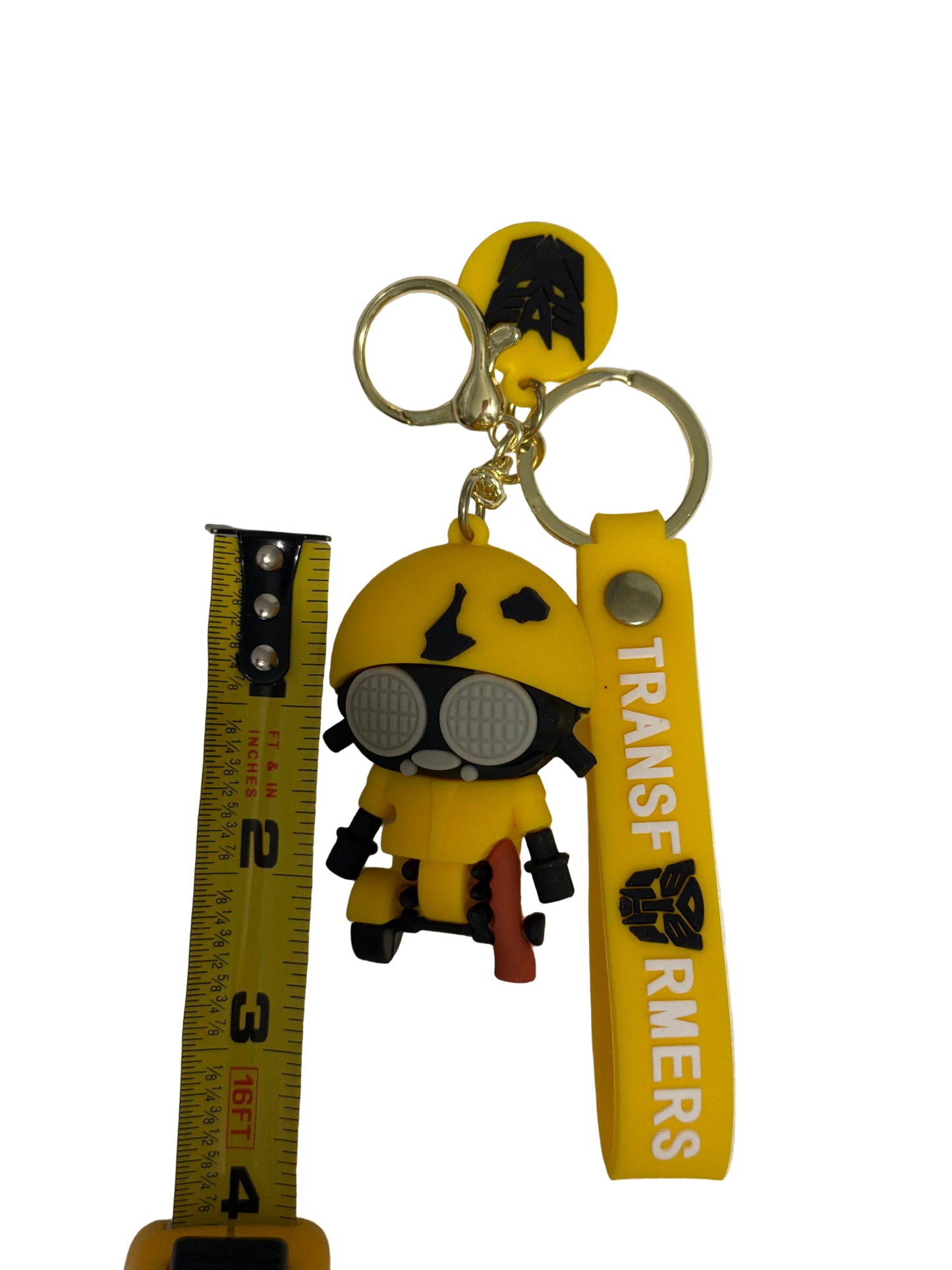 Transformer Worker Yellow PVC Keychain — Heavy-Duty Autobot Collectible