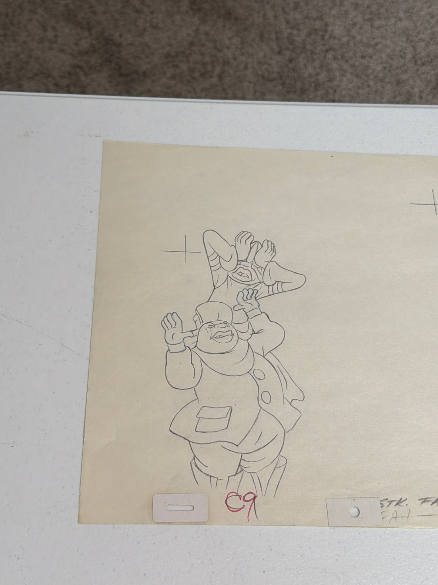 Russel and Dumb Donald Fat Albert – Original Production Animation Sketch No COA