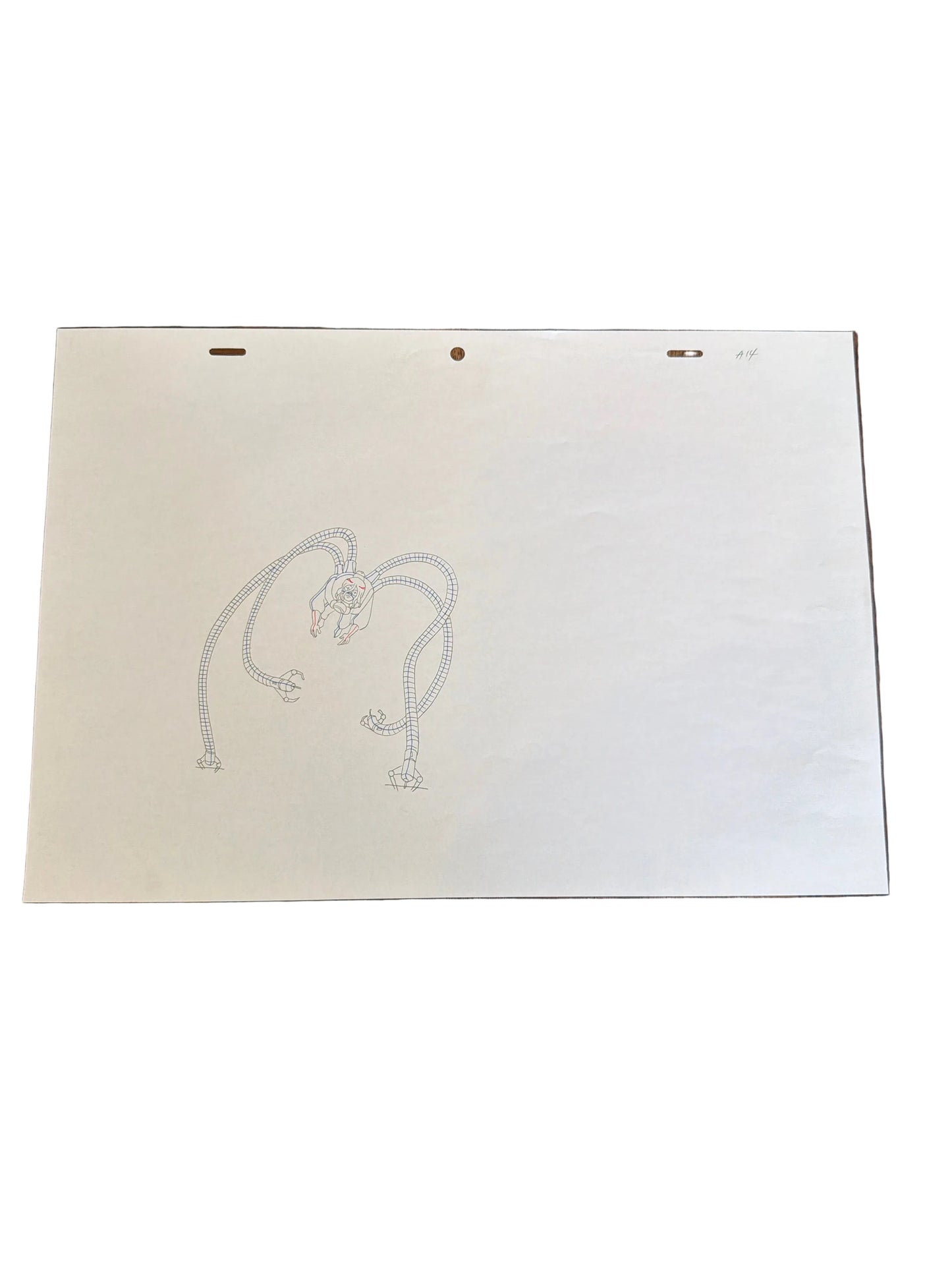Marvel's Ultimate Spider-Man Animated Series Original Production Drawing – Doctor Octopus Full-Body Stance No COA Included