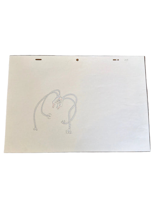 Marvel's Ultimate Spider-Man Animated Series Original Production Drawing – Doctor Octopus Full-Body Stance No COA Included