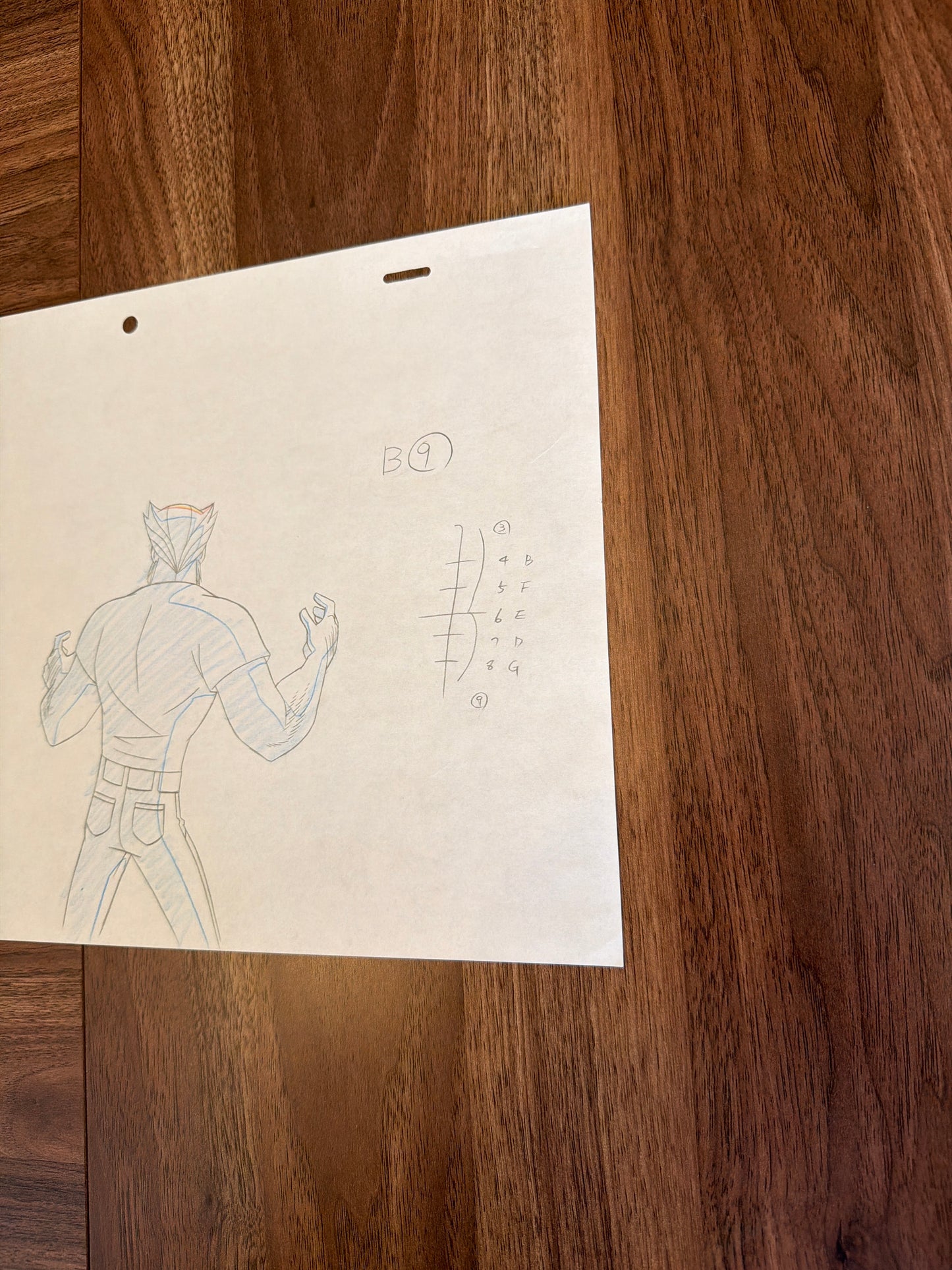 Wolverine and the X-Men Original Production Art - Wolverine Action Stance Ep 1 COA Not Included