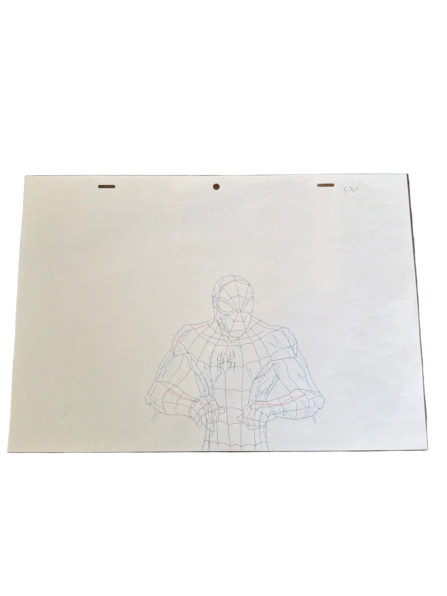 Marvel's Ultimate Spider-Man Animated Series Original Production Drawing – Spider-Man Medium Close-Up (Season 3, Episode 15)