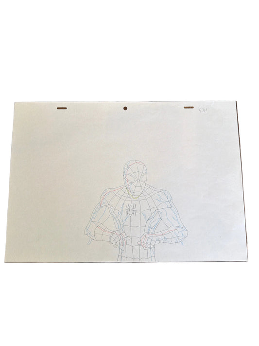 Marvel's Ultimate Spider-Man Animated Series Original Production Drawing – Spider-Man Medium Close-Up (Season 3, Episode 15)
