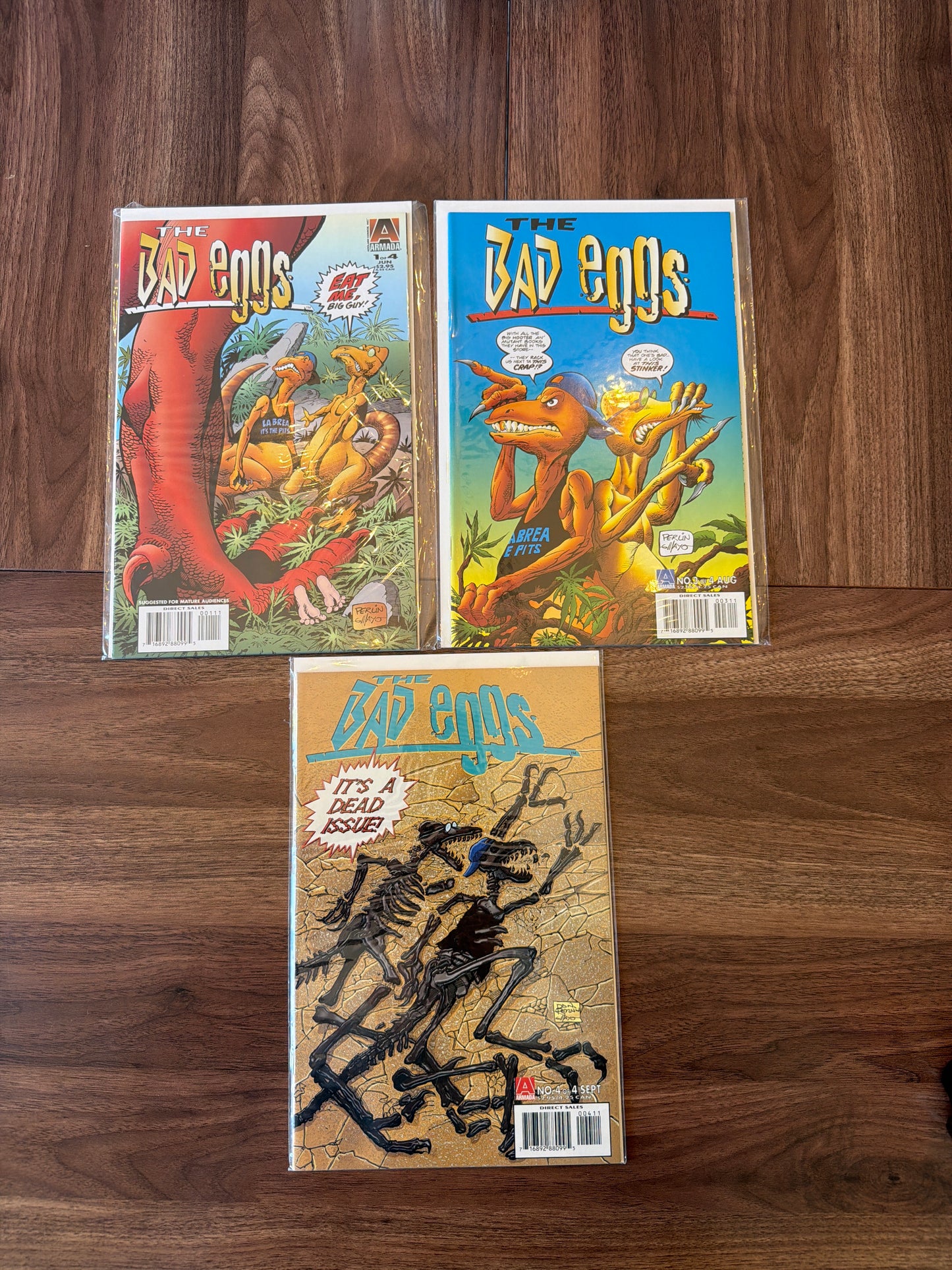 The Bad Eggs Mini Series #1, 3 & 4 — Near Mint (Missing #2)*