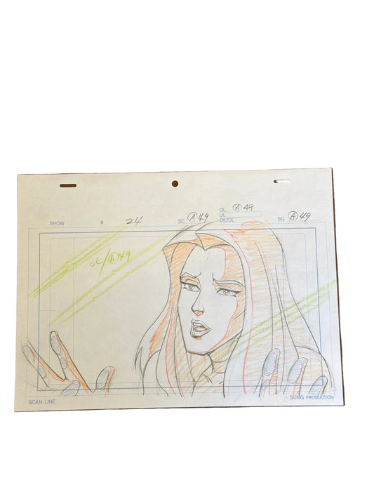 Wolverine and the X-Men Original Production Art - Jean Grey Phoenix Finale Layout COA Not Included
