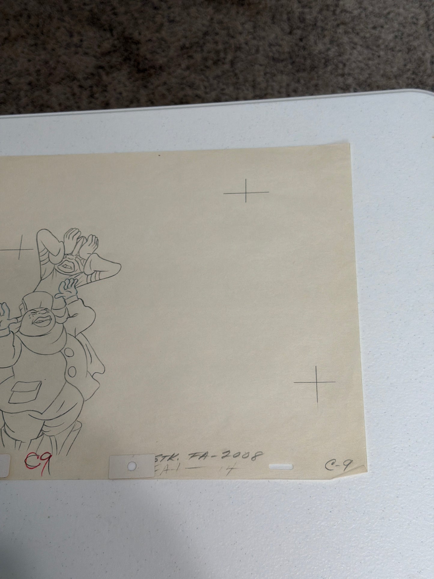 Russel and Dumb Donald Fat Albert – Original Production Animation Sketch No COA
