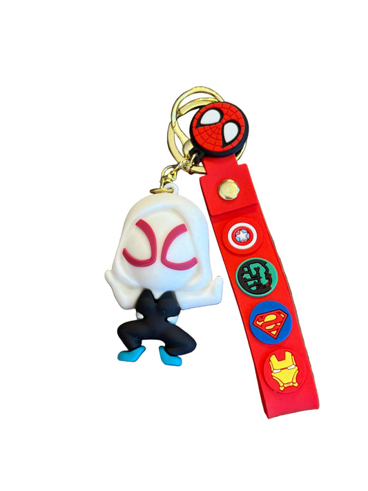 Spider-Gwen Superhero PVC Keychain