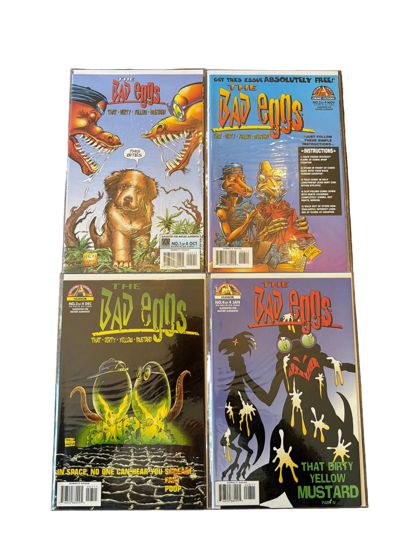 The Bad Eggs: That Dirty Yellow Mustard #1–4 — Complete Mini-Series (Near Mint)*