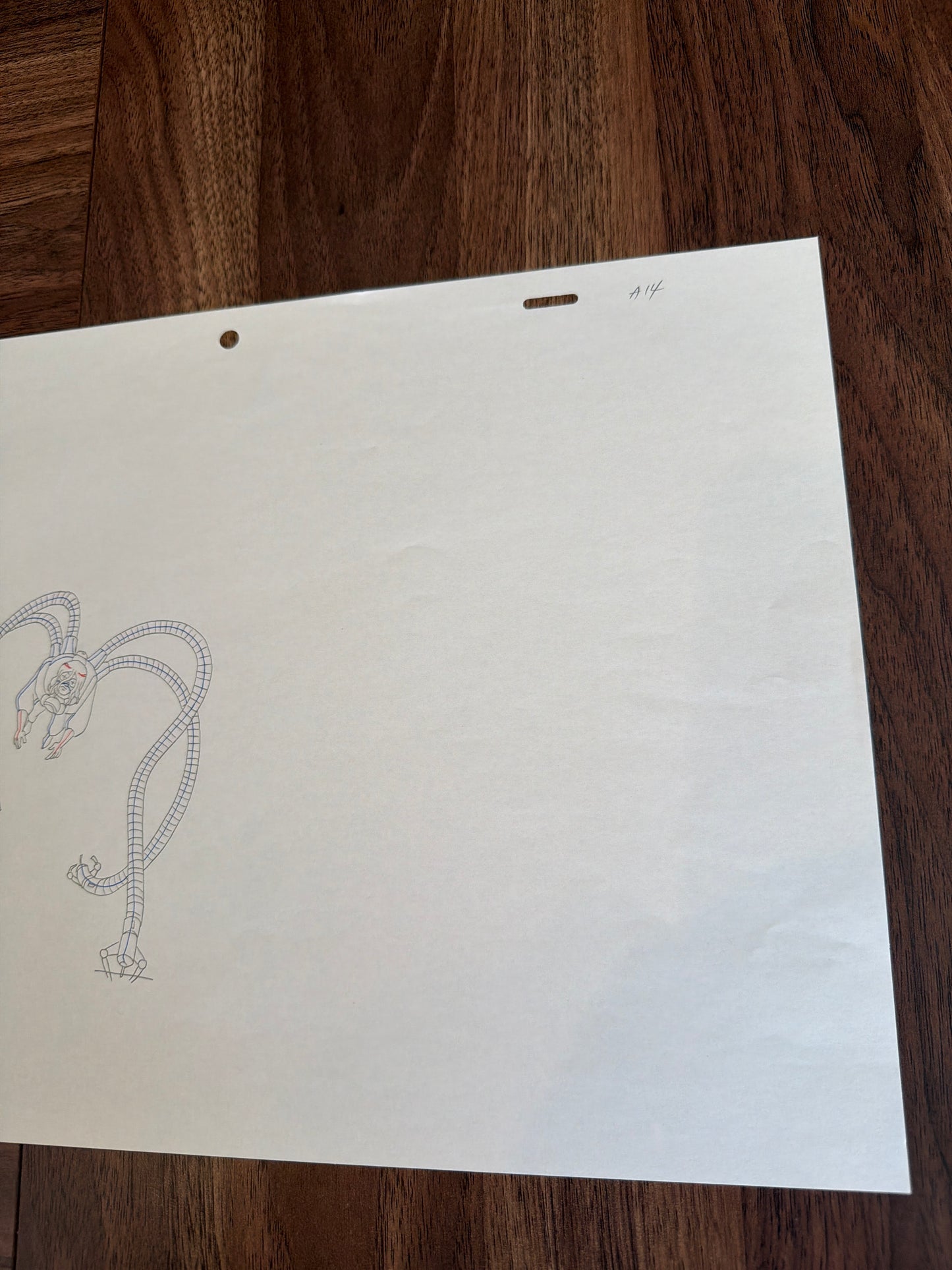 Marvel's Ultimate Spider-Man Animated Series Original Production Drawing – Doctor Octopus Full-Body Stance No COA Included