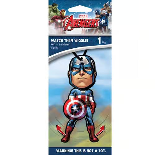 Marvel Avengers Captain America Wiggler Superhero Car Air Freshener Vanilla