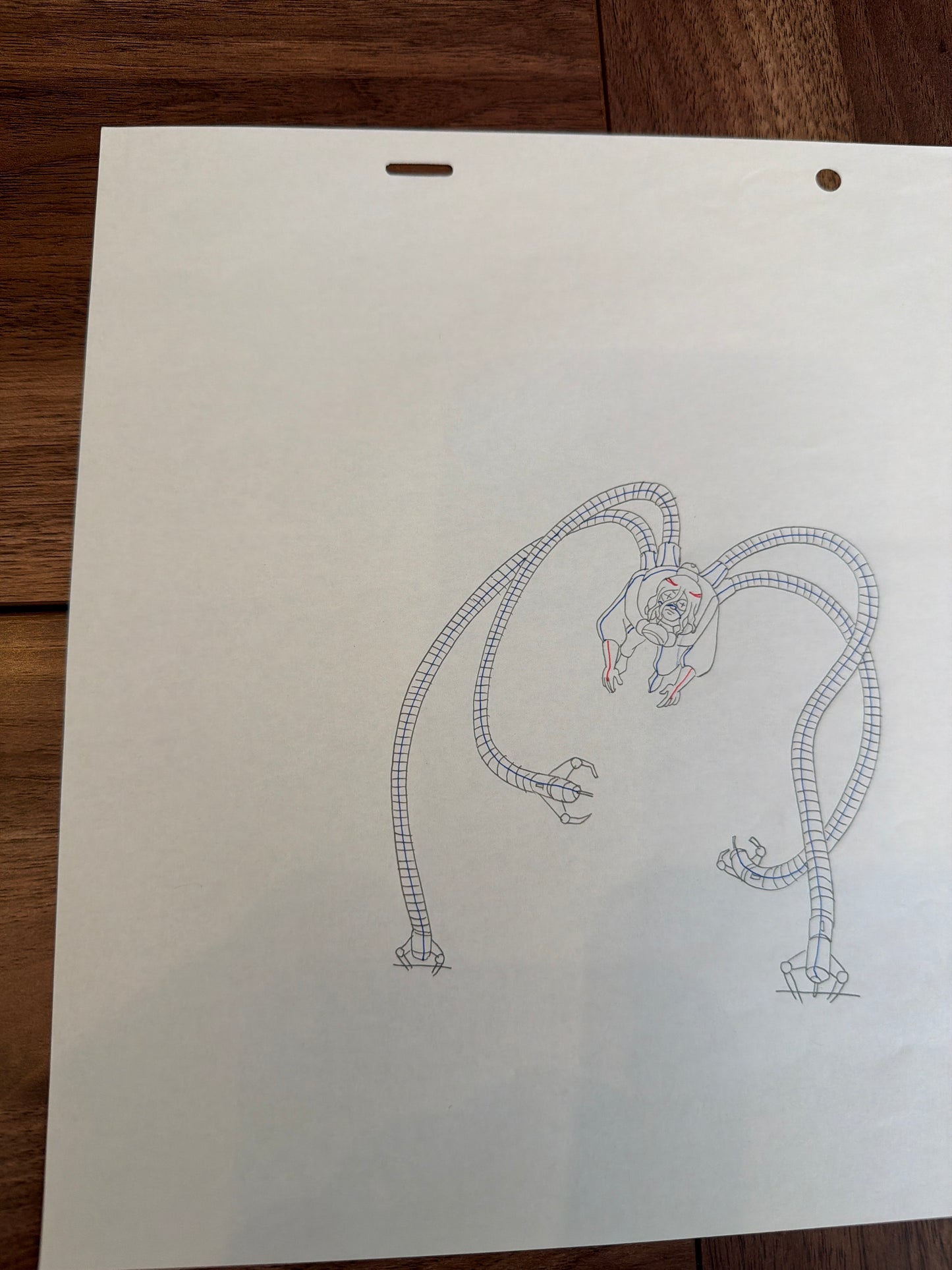 Marvel's Ultimate Spider-Man Animated Series Original Production Drawing – Doctor Octopus Full-Body Stance No COA Included