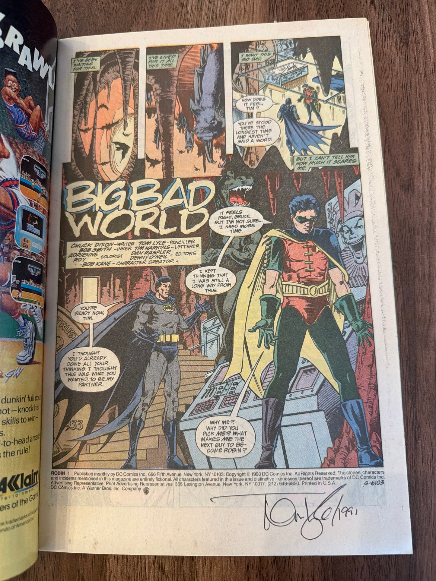 DC Comics Robin #1 (1991) – Signed by Artist Tom Lyle – Near Mint*