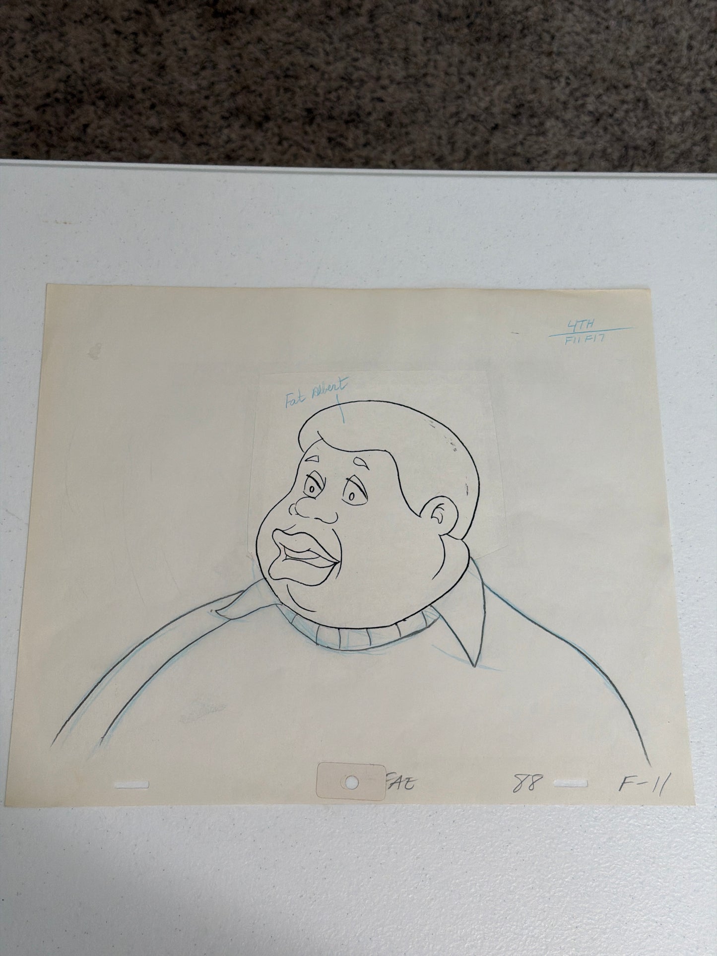 Fat Albert Lot of 6 – Original Production Animation Sketches With COA