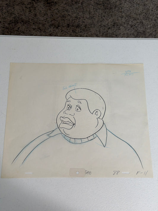 Fat Albert Lot of 6 – Original Production Animation Sketches With COA