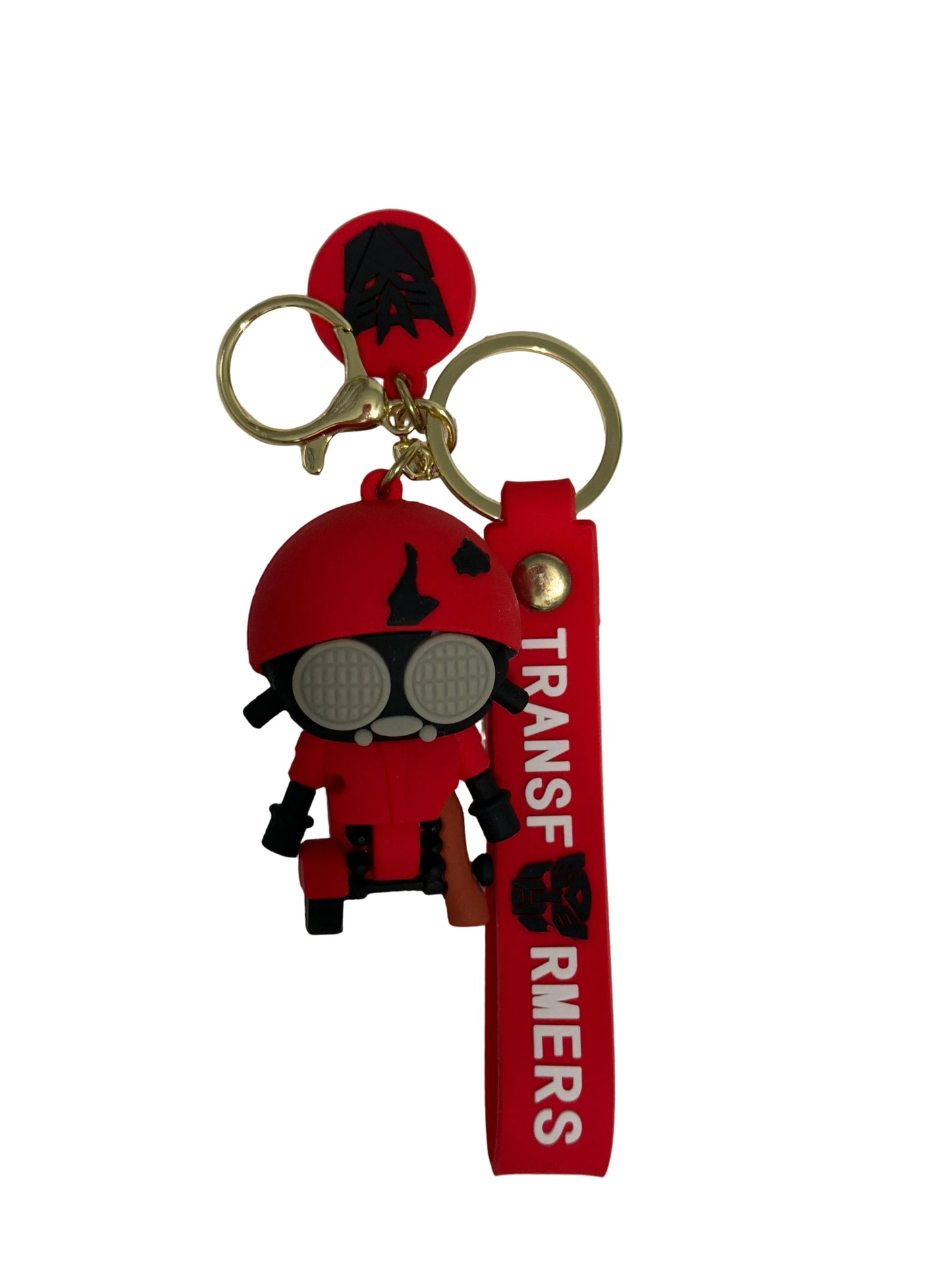 Transformer Worker Red PVC Keychain — Decepticon Powerhouse Collectible