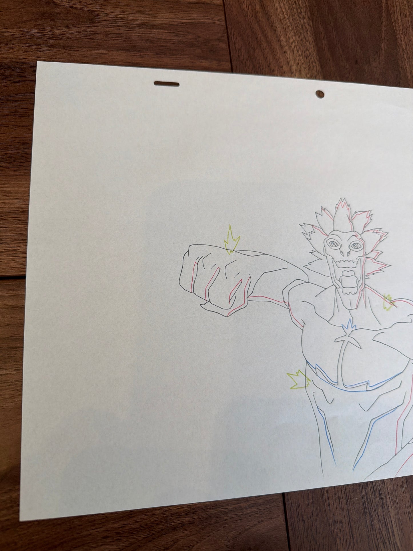 Marvel's Ultimate Spider-Man Animated Series Original Production Drawing – Electro Dynamic Mid-Strike (Season 2 Era) COA Not Included